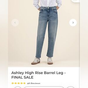 Ashley high rise barrel jeans new without tag. Size 12 kut from Kloth